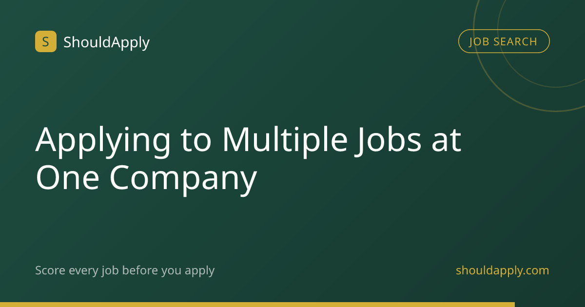 Applying to Multiple Jobs at One Company | ShouldApply