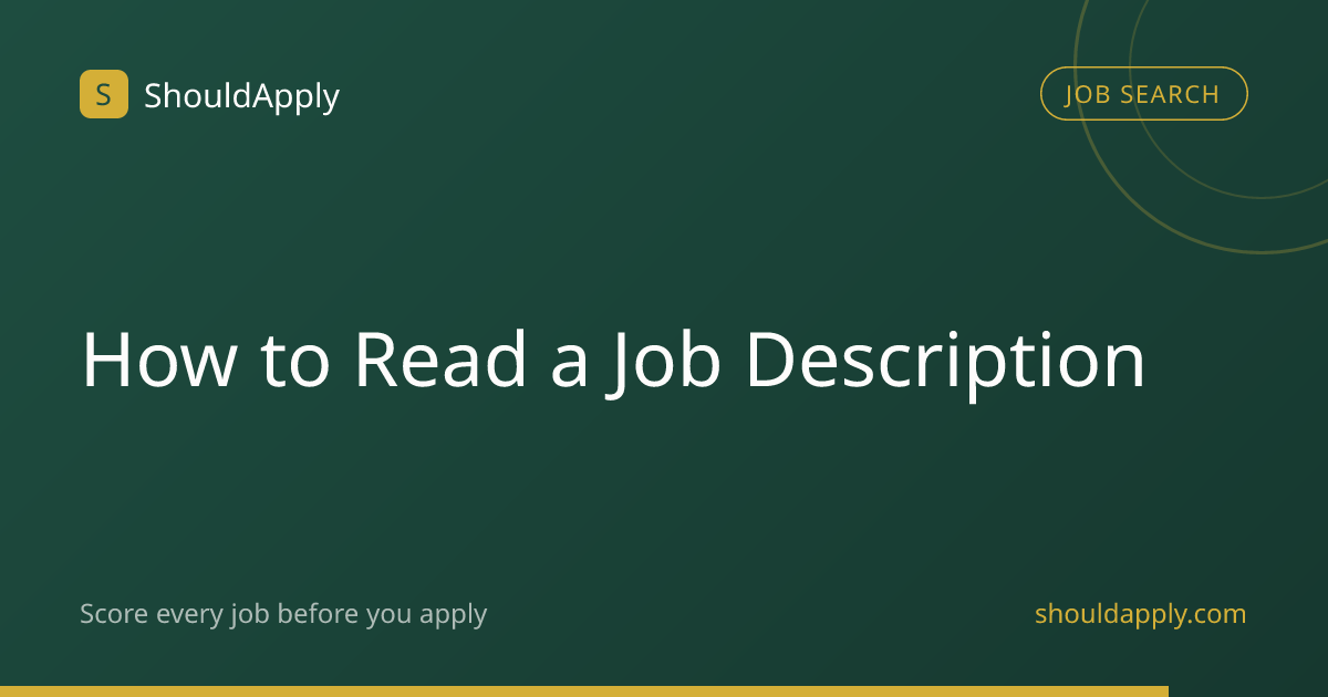 How to Read a Job Description | ShouldApply